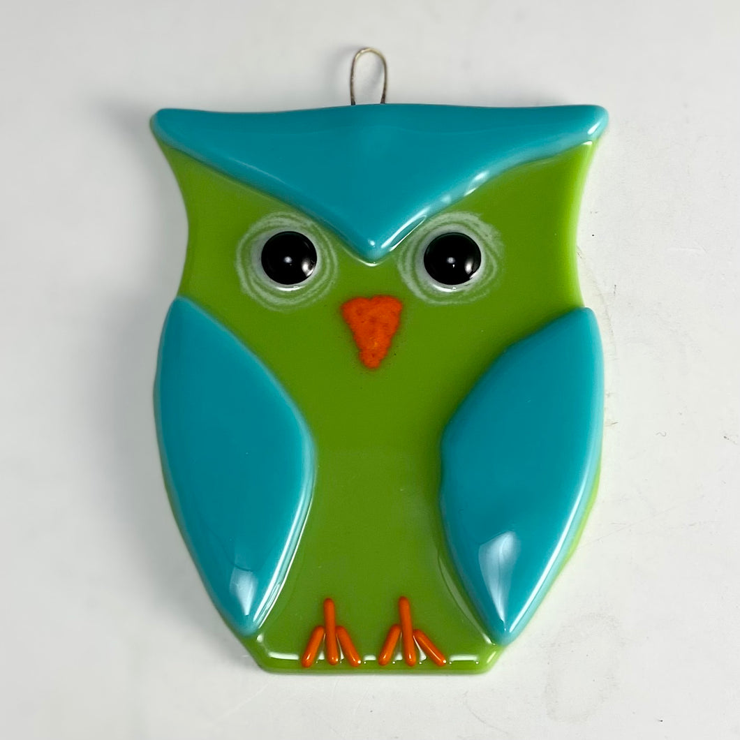 Fused Glass Owl Sun Catcher