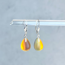 Load image into Gallery viewer, Small Dichroic Glass Drop Earrings
