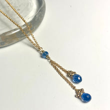 Load image into Gallery viewer, Kyanite Double Drop Necklace
