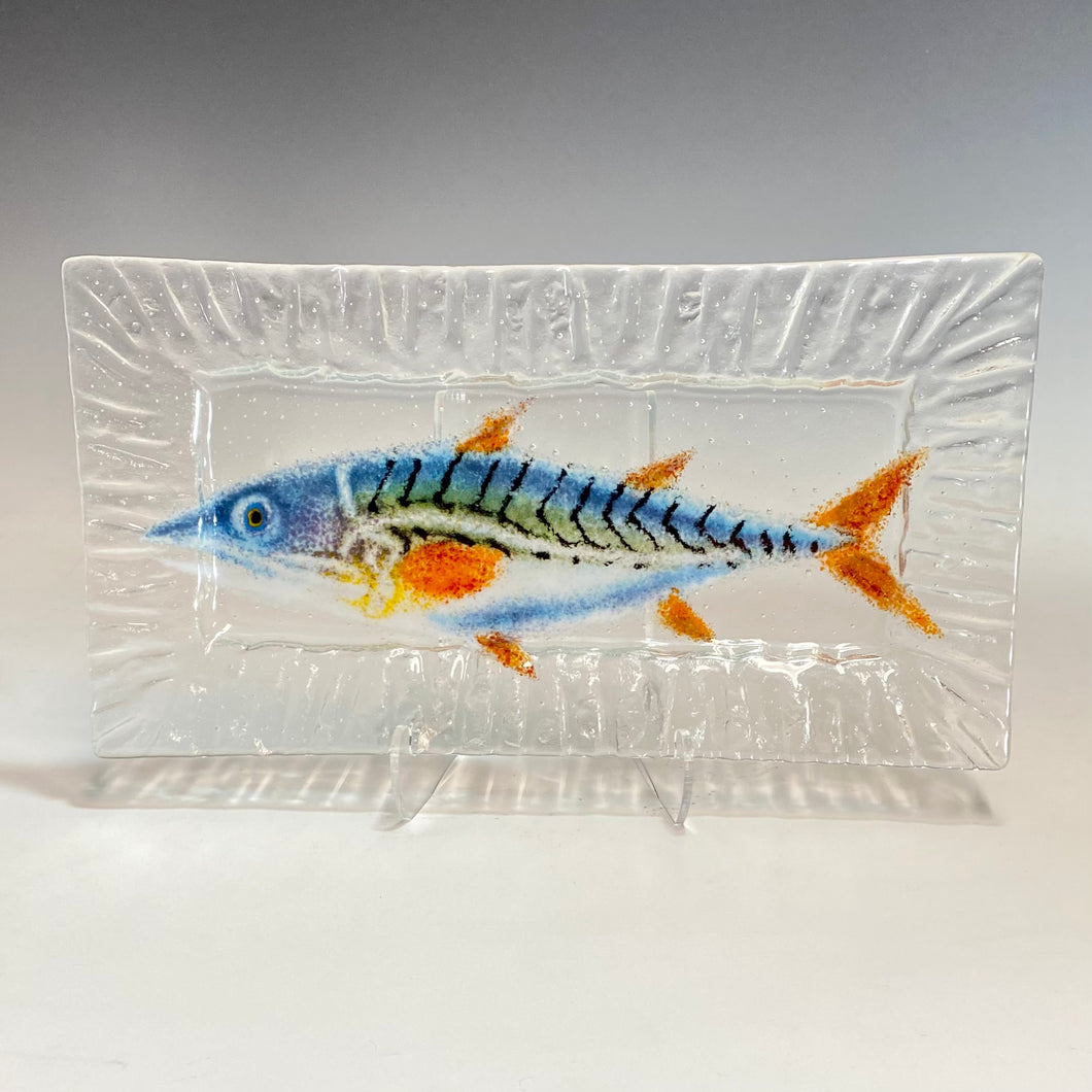 9x17  Mackerel Glass Tray