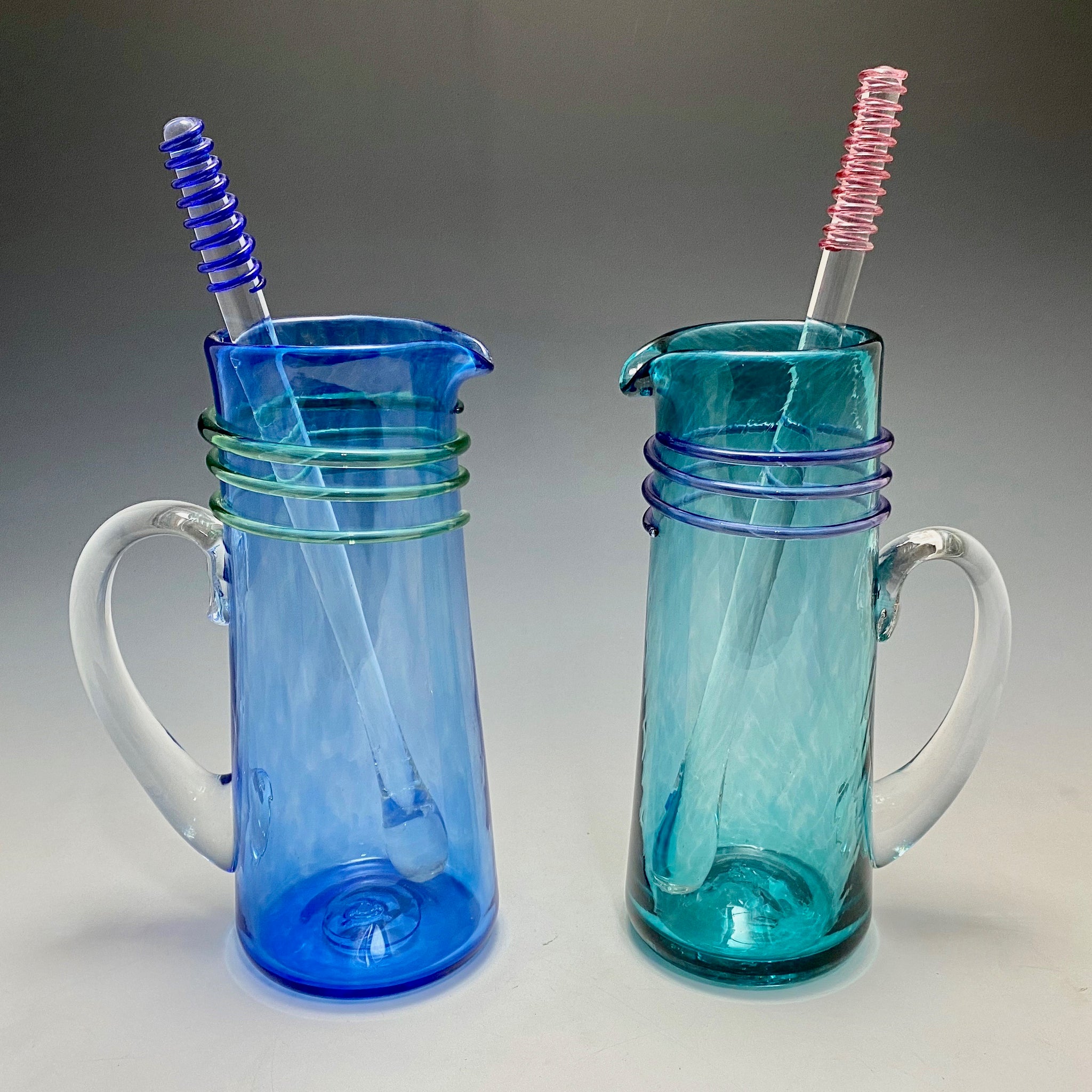 Martini set, matching pitcher and glasses, online dual tints (3 pieces)