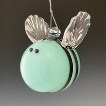 Load image into Gallery viewer, Robin Egg Blue blown glass bee
